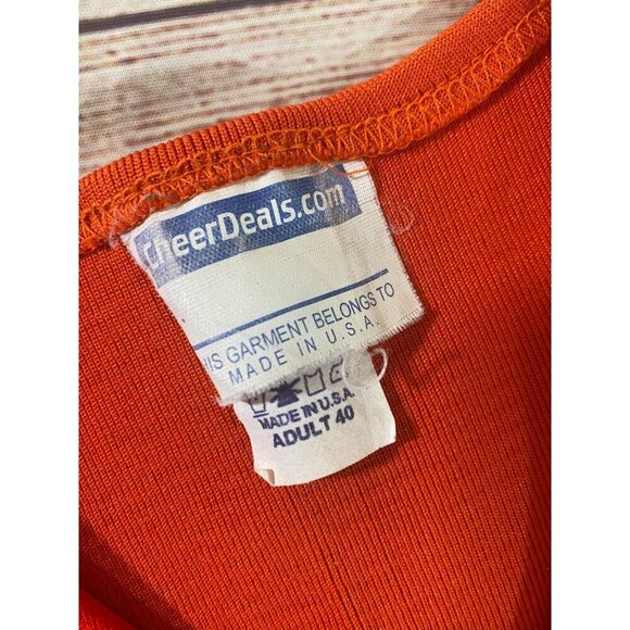 Cheer Deals Women's Orange Gatore Two Piece Cheer Leading Set - 40/9 - Picture 4 of 15